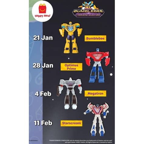 Happy Meal Mcdonalds Mcd Bumblebee Optimus Prime Toys Shopee Malaysia