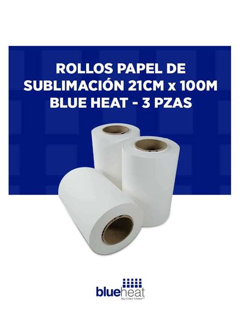 Rollo De Papel De Sublimaci N Blue Heat Cm X M Gr Light