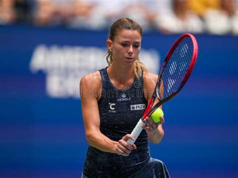 Camila Giorgi Of Italy In Action During Her First Round Match Against