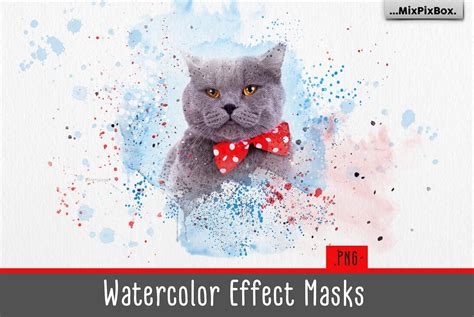 Watercolor Effect Masks Design Cuts