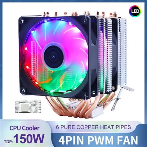 6 Heatpipes RGB CPU So Utucu Radyat R Sessiz PWM 4PIN 150W I In Intel