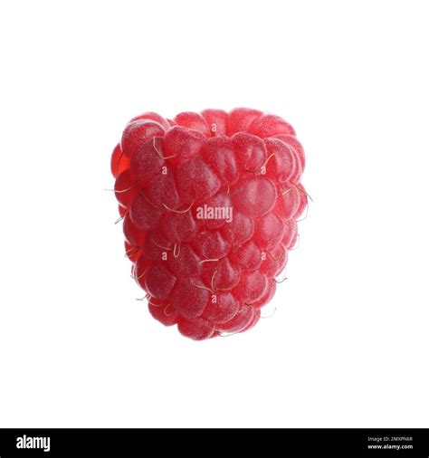 Delicious Fresh Ripe Raspberry Isolated On White Stock Photo Alamy