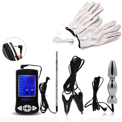 Tens Electro Sex Kit Penis Urethral Sounds Electronic Pulse Massager Vagina Anal Plug E Stim