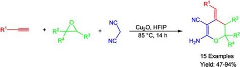 Copper Salt Catalyzed Synthesis Of Functionalized Hpyranes Journal Of