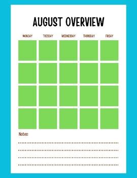 School Year Planner by Tiny Science Kits | TPT