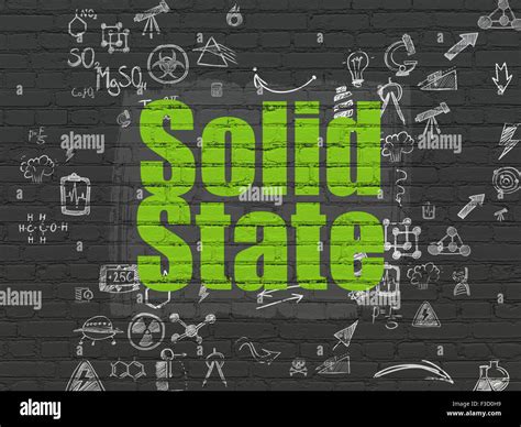 Science concept: Solid State on wall background Stock Photo - Alamy