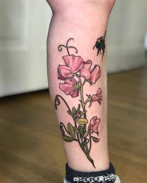 Top 57 Best Sweet Pea Flower Tattoo Ideas 2021 Inspiration Guide