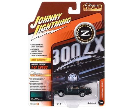 Johnny Lightning 1 64 1984 Nissan 300ZX Dark Green Metallic Classic