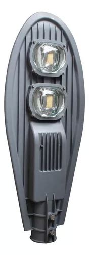 Lampara Suburbana 100w Alumbrado Público C Fotocelda Cálida Color Gris