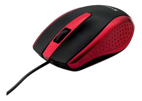 Cabo USB ergonômico para mouse óptico Verbatim preto vermelho 99742