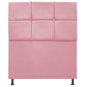 Cabeceira Estofada Turim 90 Cm Solteiro Suede Rosa Bebê Amarena