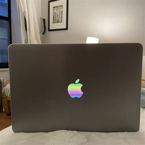 Retro Apple Logo Sticker, MacBook Pro Logo MacBook Air Sticker MacBook ...