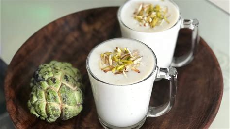 Custard Apple Milk Shake Sitaphal Milk Shake Delicious Milk Shake