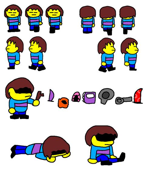 Undertale Frisk Sprite Sheet + Custom Sprites by TheGamer142024 on DeviantArt