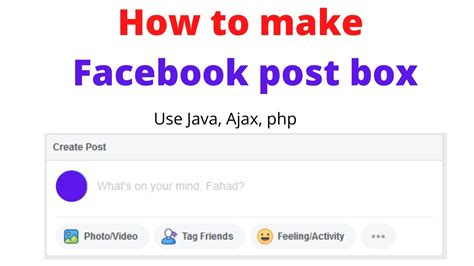 How To Make Facebook Post Box Javascript Ajax Php Make Post Like