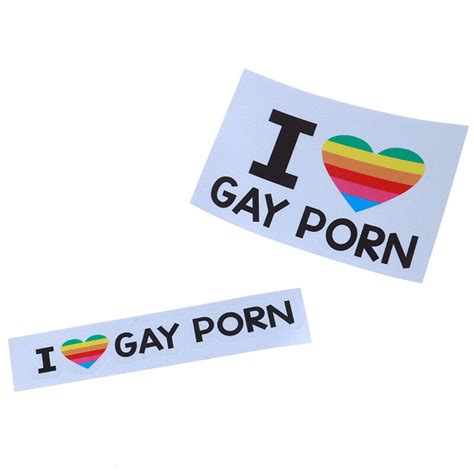 I Love Gay Porn Sex LGBT Lesbian Funny Car Bumper Vinyl Sticker Bicycle