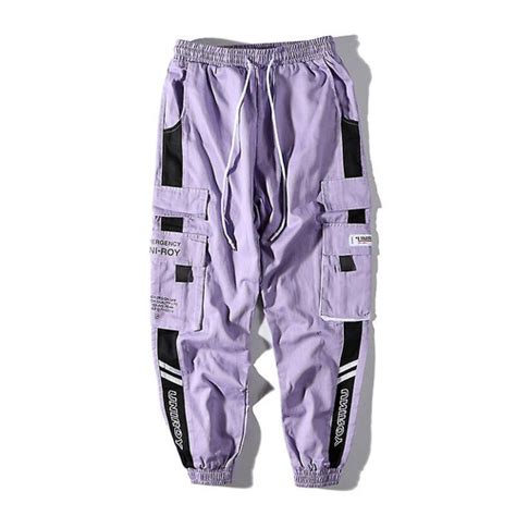 Gonthwid Color Block Cargo Harém Joggers Rastrear Calças Hip Hop Casual