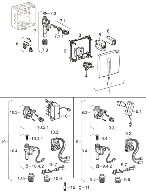 Spare Parts For Installation Sets For Urinal Flush Control With