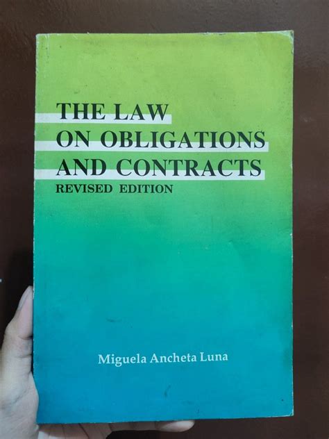 The Law On Obligation And Contracts Hobbies Toys Books