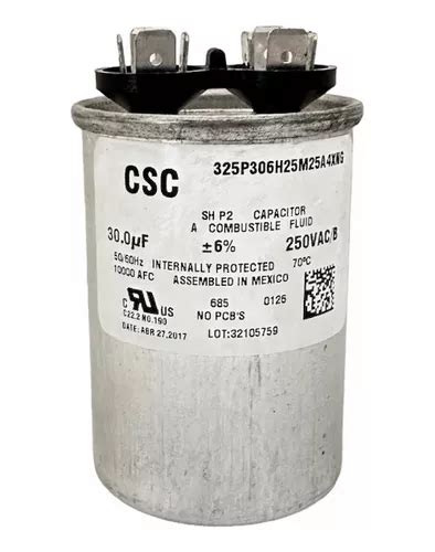 Capacitor Uf Vac Mfs Condensador Trabajo Aluminio Meses Sin