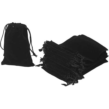 Pcs Jewellery Pouches X Cm Black Velvet Drawstring Bag Big Size