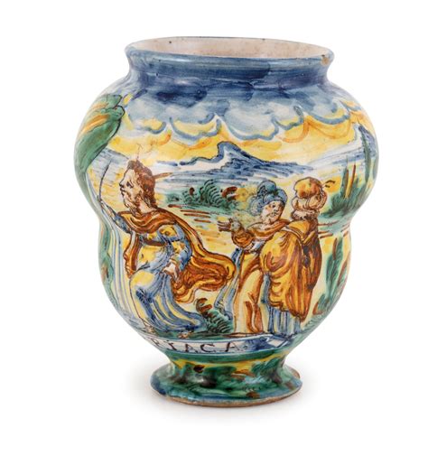 A Maiolica Vase Savona Or Albisola Late Th Early Th Century