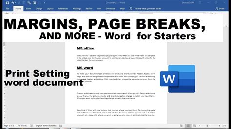 How To Print A Document In Ms Word Explain Printing In Ms Word Youtube