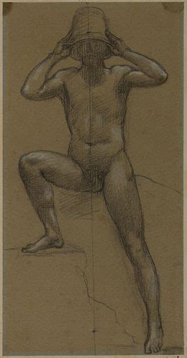 Naked Man From The Front Combing His Hair Free Public Domain Image