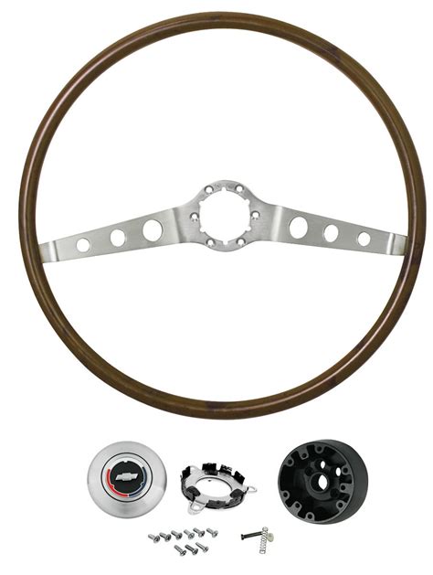 Steering Wheel Kit Wood 1966 Chevelle El Camino OPGI