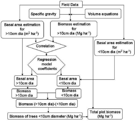 Flowchart For Estimating Aboveground Biomass Of Trees Patil Et Al 2009 Download Scientific