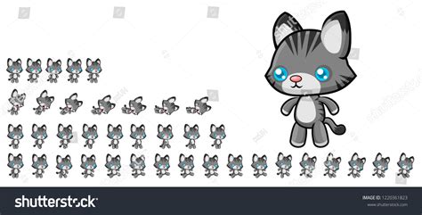 Animated Cat Game Character Creating Adventure Stock Vector (Royalty Free) 1220361823 | Shutterstock