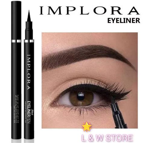 Jual IMPLORA EYELINER PEN WATERPROOF BLACK SPIDOL 100 Original