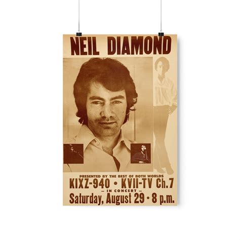 1970 Neil Diamond Vintage Concert Poster - Etsy