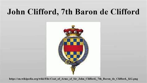 John Clifford 7th Baron De Clifford Youtube