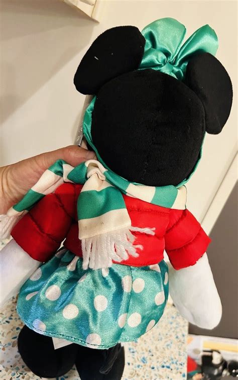 Disney Store Minnie Mouse Holiday Plush Toy Doll 14 2021 Stuffed