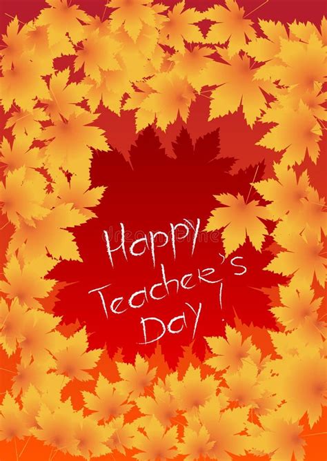 Happy Teachers Day card stock vector. Illustration of glow - 77513060