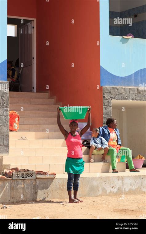 Sal Rei Boa Vista Cape Verde Scene Outside New Municipal Fish Market