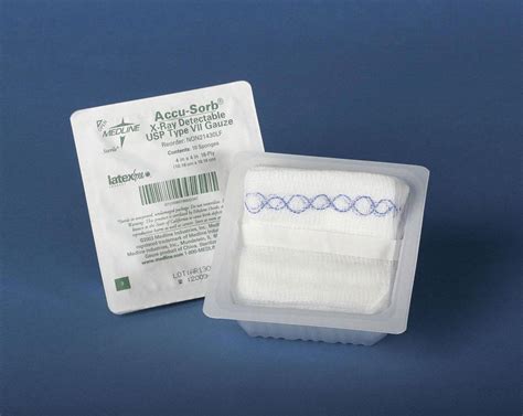 Medline St Cotton X Ray Detect Gauze Sponge 4x4 10ct