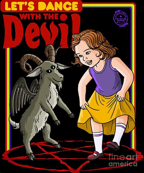 Lets Dance With The Devil Satanic Baphomet Game Digital Art By Hanna