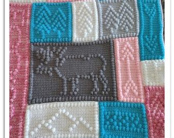 Deer Baby Blanket Bobble Crochet Pattern Etsy