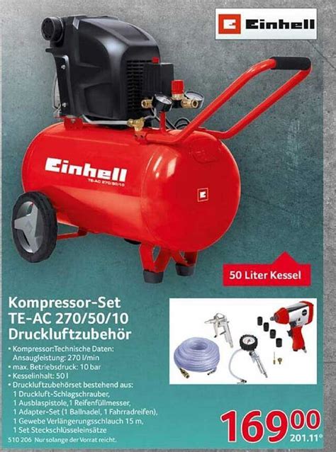 Einhell Kompressor Set Te Ac Druckluftzubeh R Angebot Bei Selgros