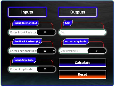 Non Inverting Op Voltage And Gain Calculator Free