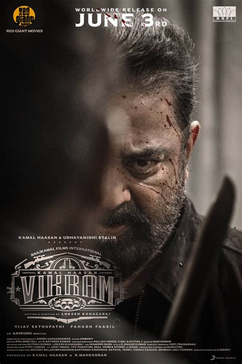kamal haasan  ferocious  vikram  poster