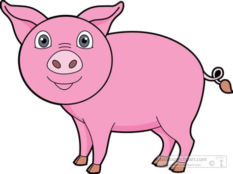 Pink Pig Clip Art Library