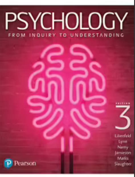 Psychology From Inquiry To Understanding By Anthony Marks Graham