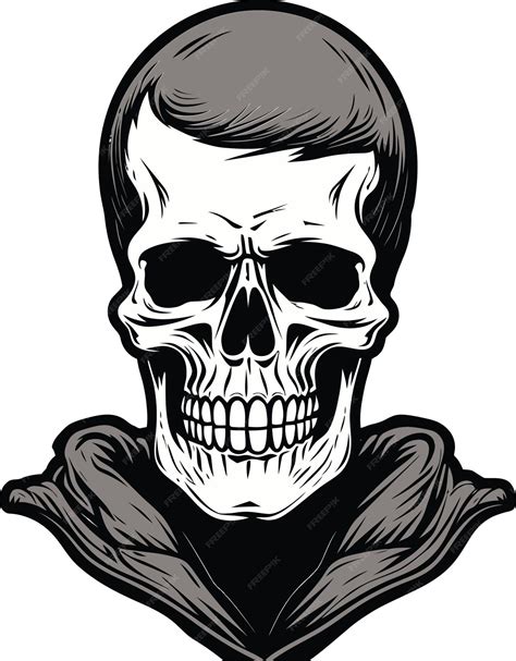 Premium Vector | Sinister sorcery an eerie skull art obscure enigma a