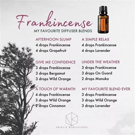 Frankincense Blends Essential Oil Diffuser Blends Recipes Doterra