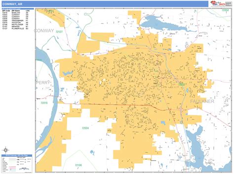 Conway Arkansas Wall Map Basic Style By Marketmaps