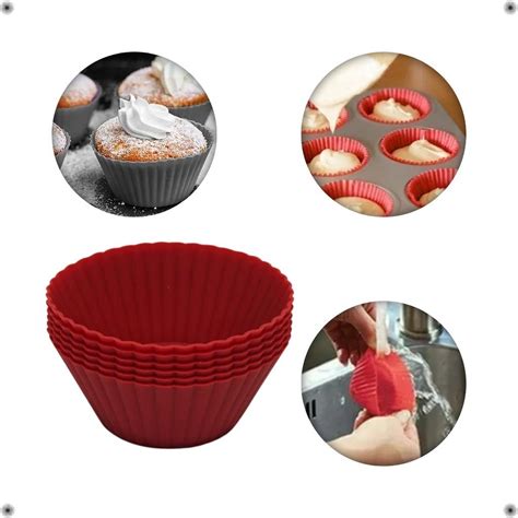 Kit Forminhas Silicone Mini Assadeira Cupcake Bolo Muffin Formas