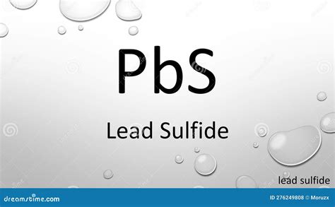 Lead Sulphide Chemical Formula On Waterdrop Background Royalty-Free ...